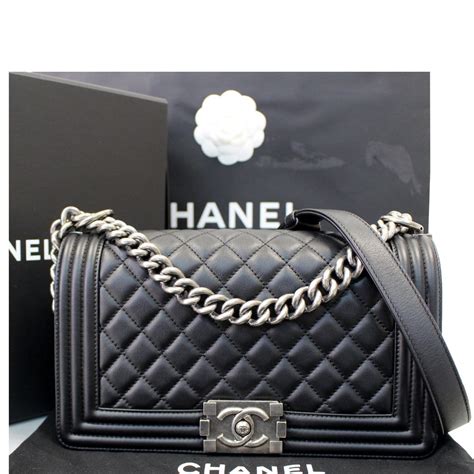 chanel boy bag blue and black|boy chanel bag price.